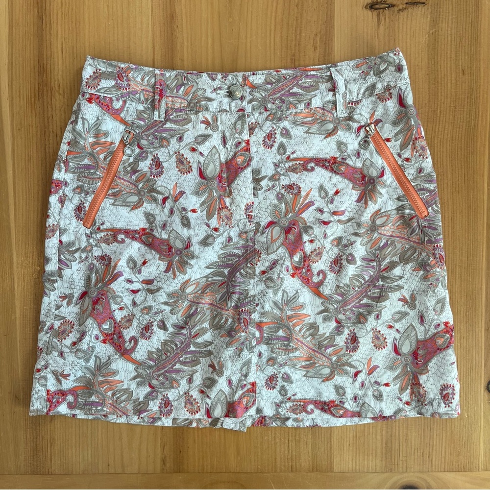 Daily Sports Sweden Golf Skort Paisley Print Women’s Size M (Waist 30”)